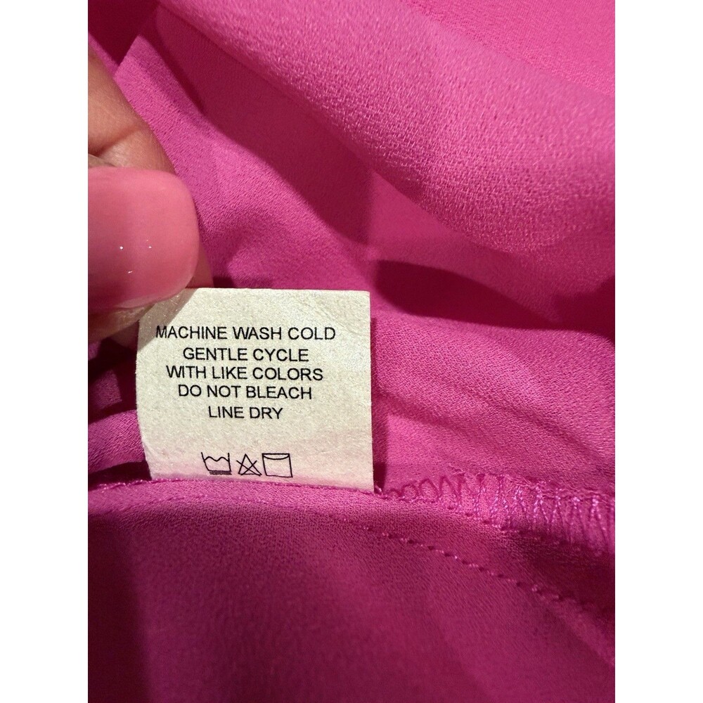 KRISA TIE BACK HALTER DRESS PINK SIZE Medium - Picture 8 of 8